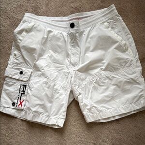 RLX Ralph Lauren White Swim Trunks